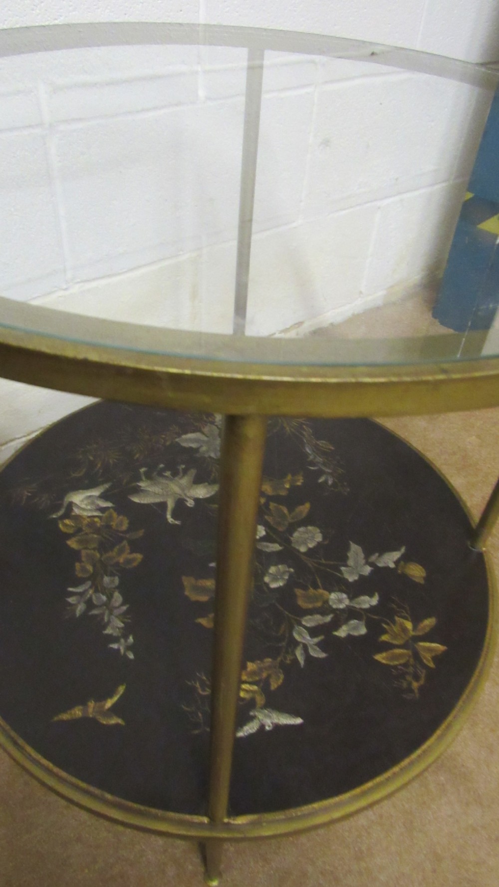 decorative laquered brass table View II