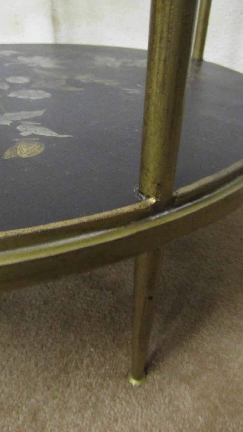 decorative laquered brass table View IV