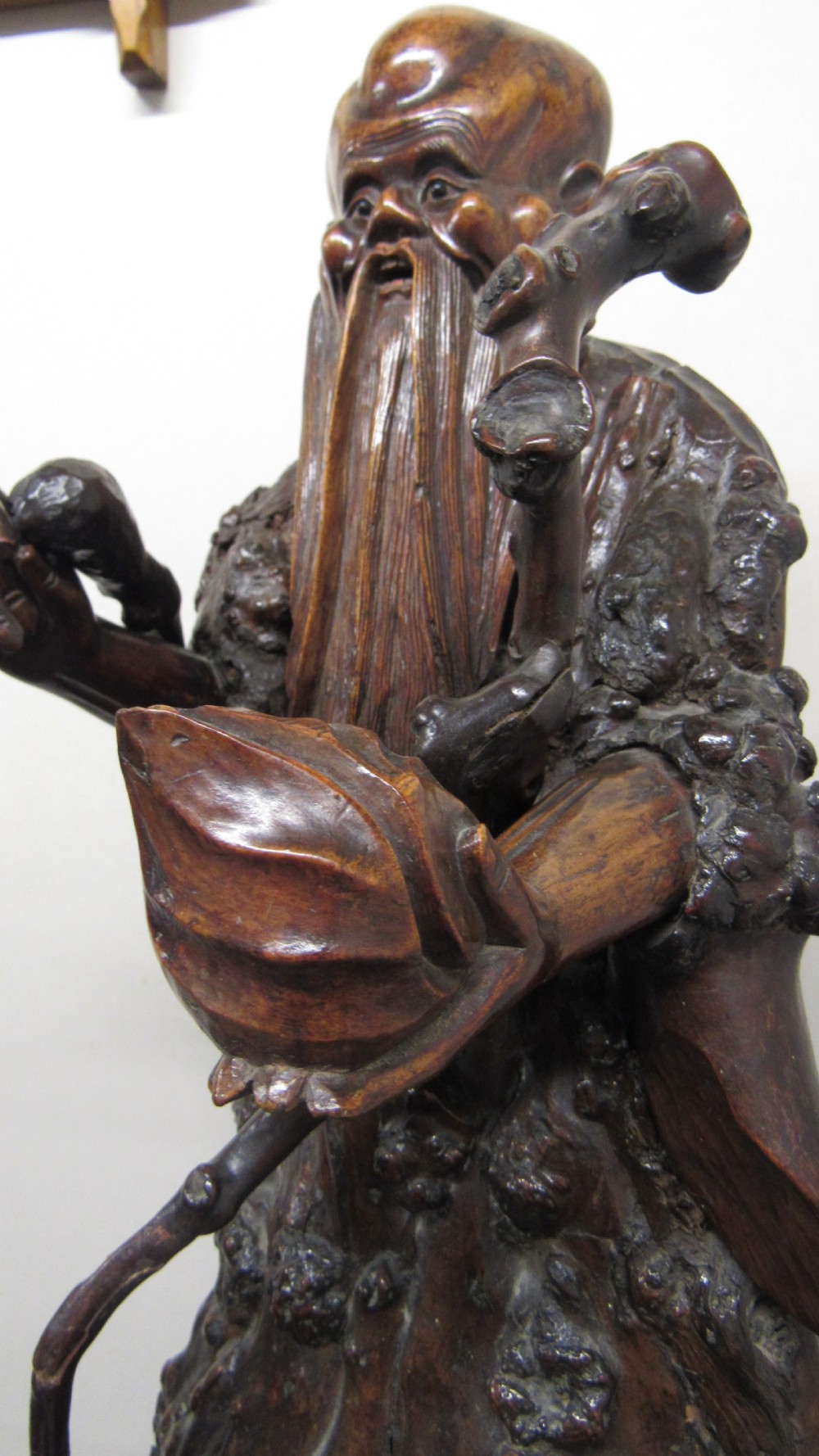 Chinese root carving of shou lao 