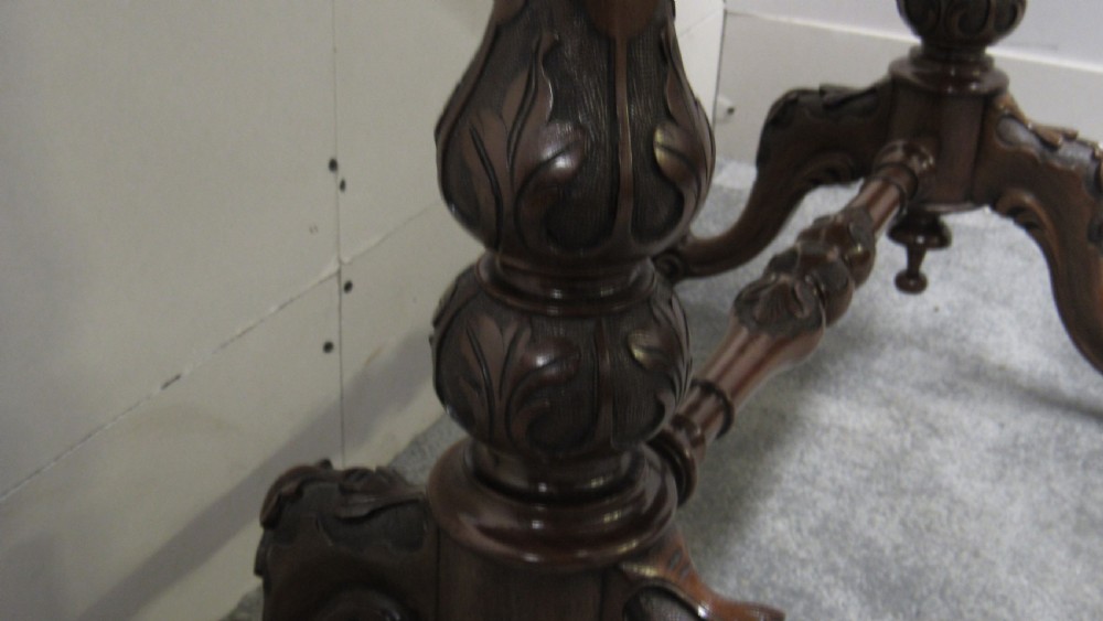 walnut victorian card table View VI