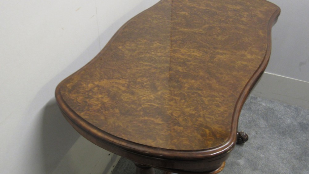 walnut victorian card table View VII