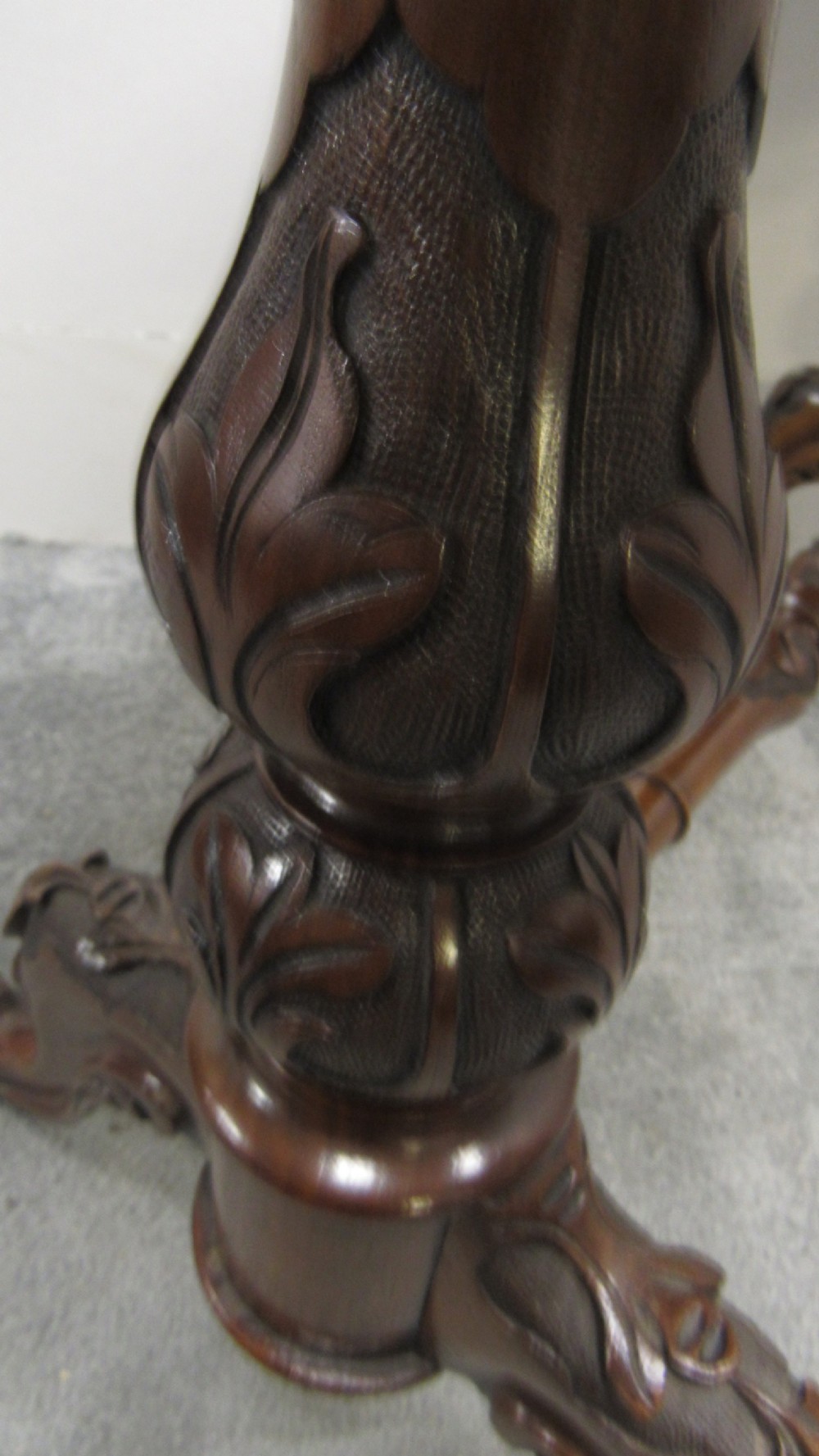 walnut victorian card table View XI