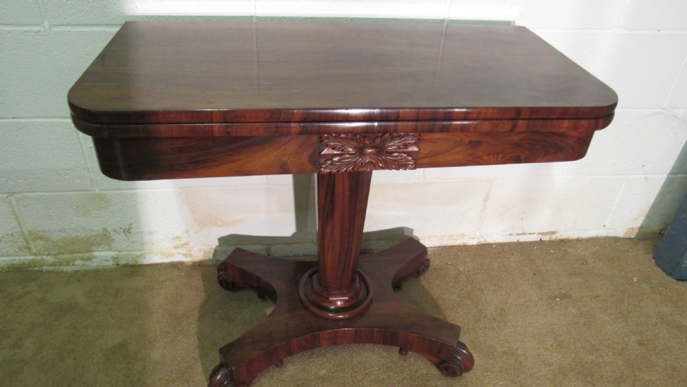 pair of mahogany late georgian card tables View VII
