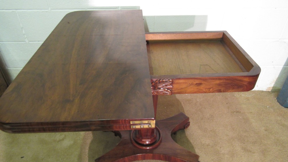pair of mahogany late georgian card tables View VIII