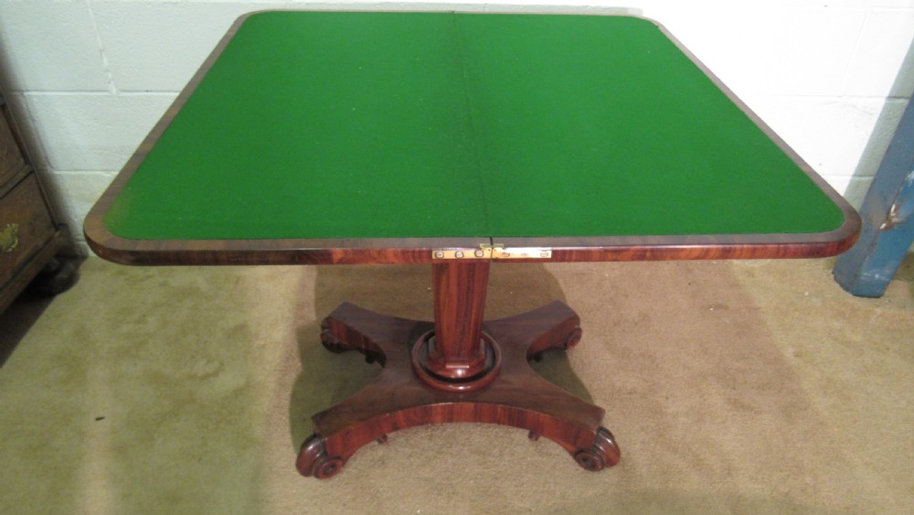 pair of mahogany late georgian card tables View IX