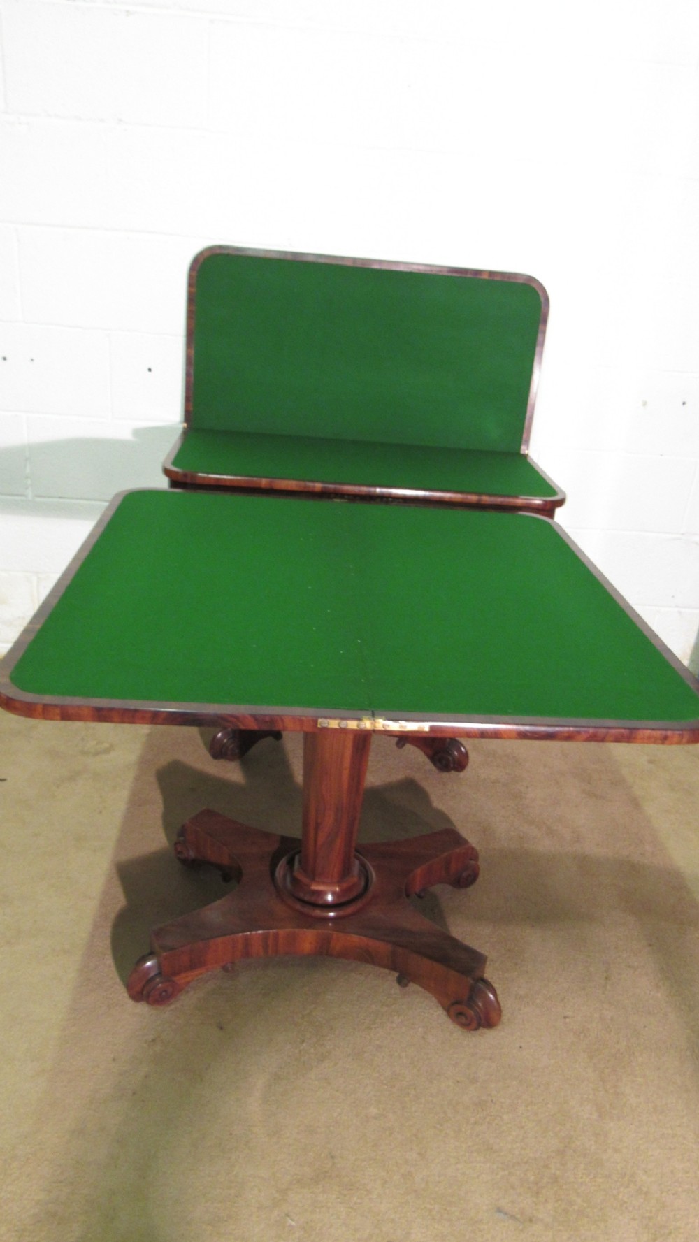 pair of mahogany late georgian card tables View X