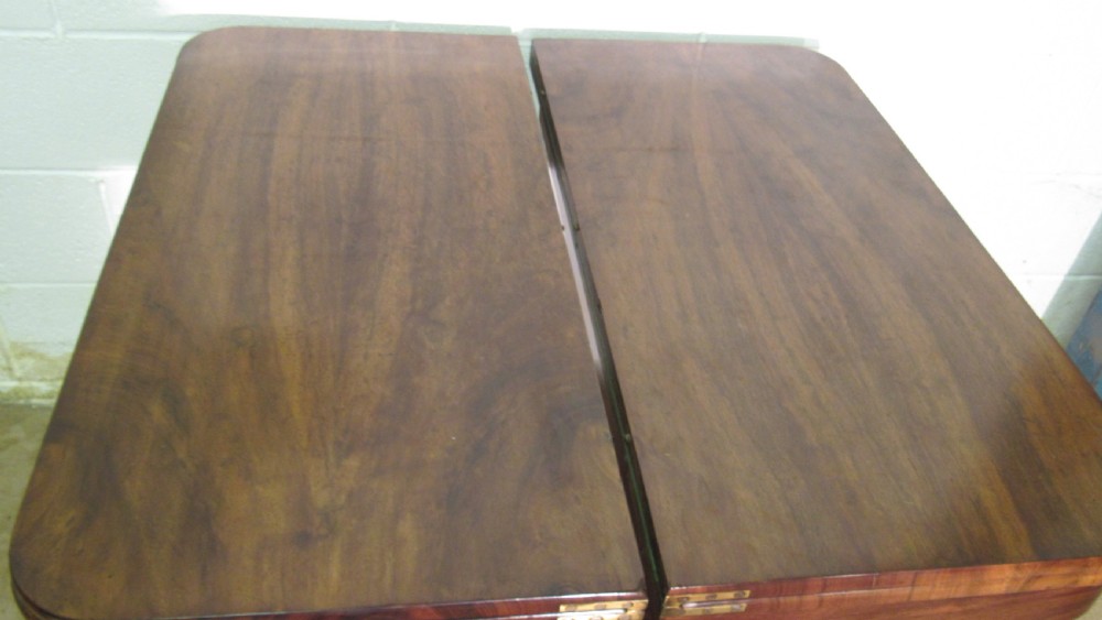pair of mahogany late georgian card tables View XII