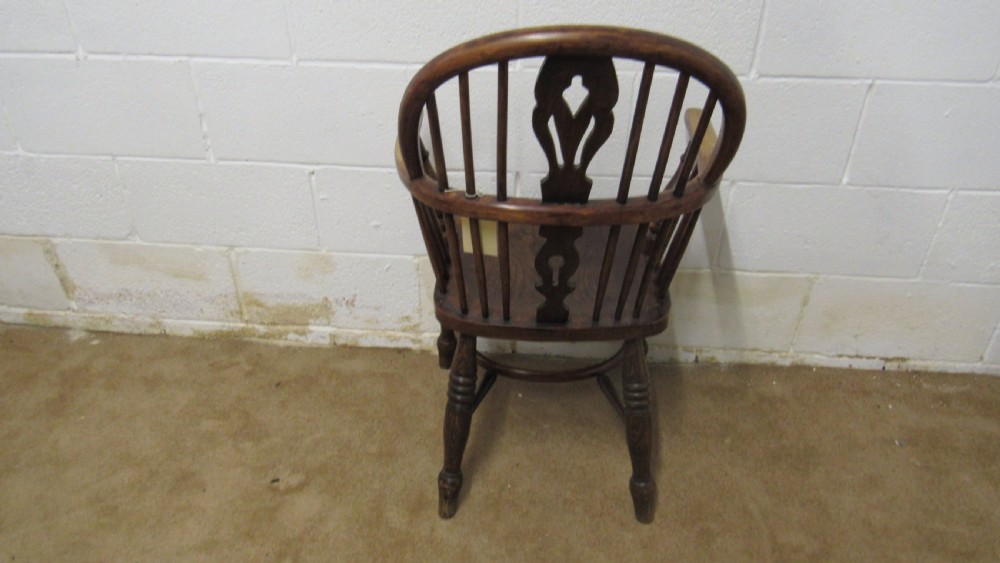 19thc fruitwood and elm Windsor chair View V