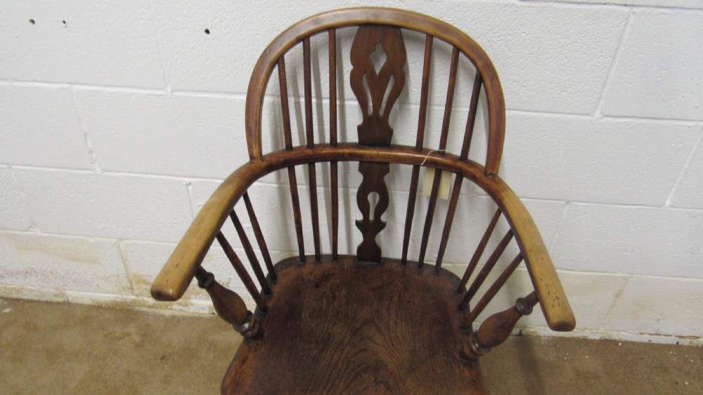 19thc fruitwood and elm Windsor chair View VII