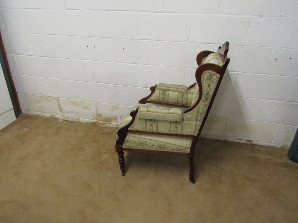 pair upholstered arm chairs View III