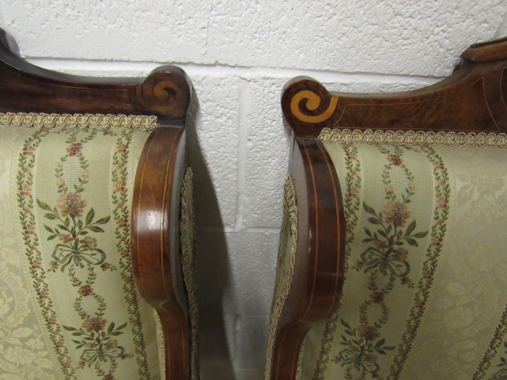 pair upholstered arm chairs View XI