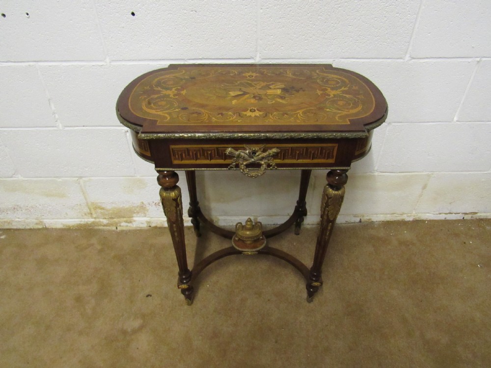 superb marquetry ladies jewelry and vanity table