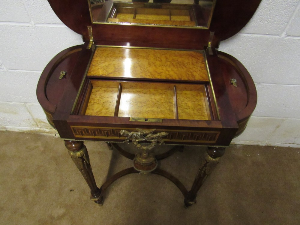 superb marquetry ladies jewelry and vanity table View IX