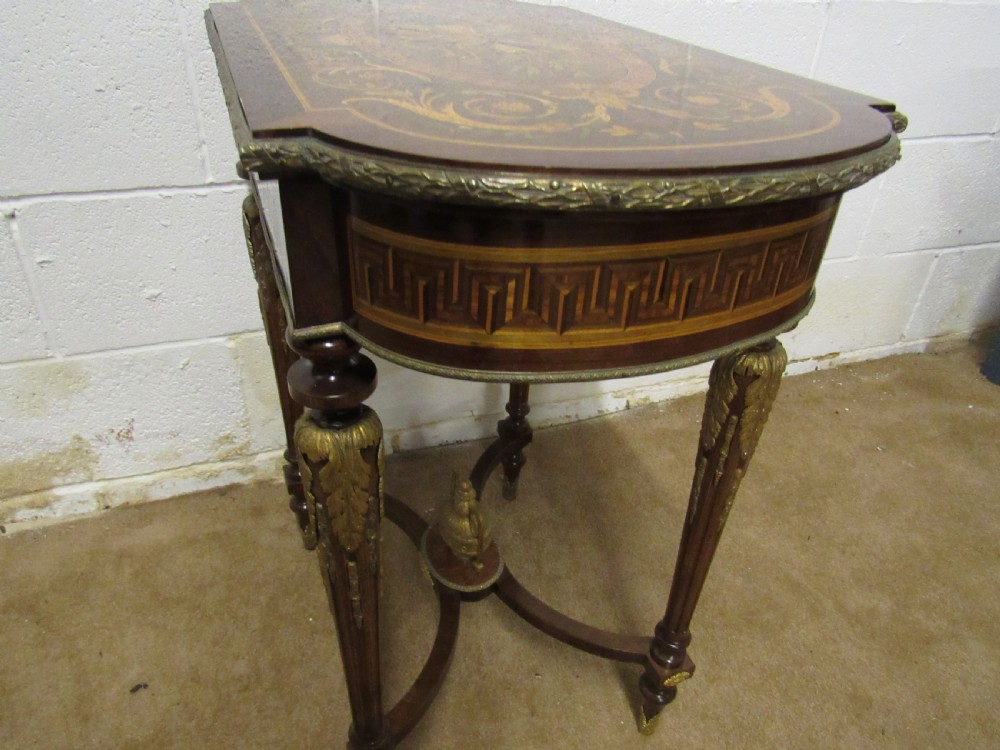 superb marquetry ladies jewelry and vanity table View XIII