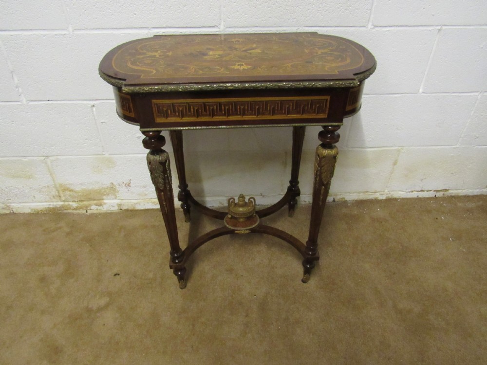superb marquetry ladies jewelry and vanity table View XIV