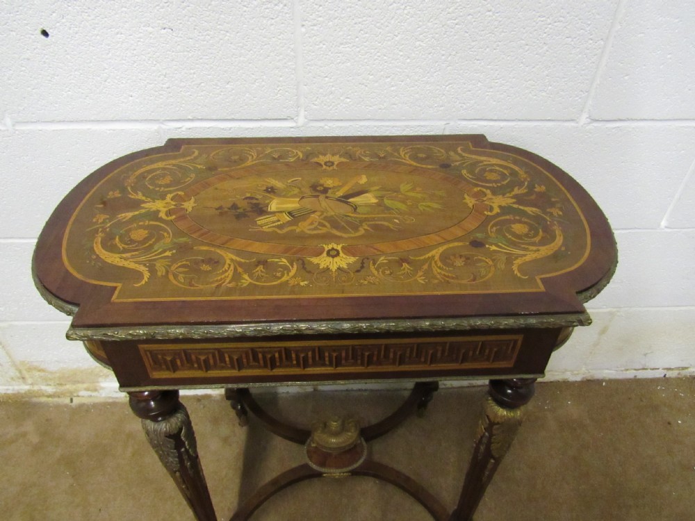 superb marquetry ladies jewelry and vanity table View XV