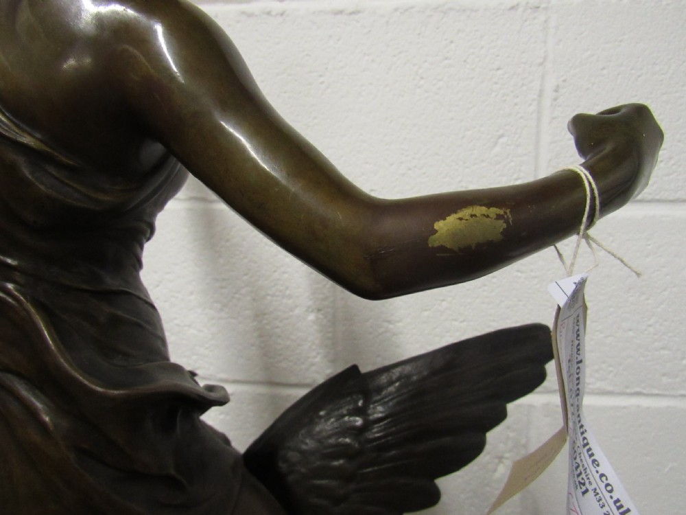 bronze lady on a eagle H Levasseur  View XIV
