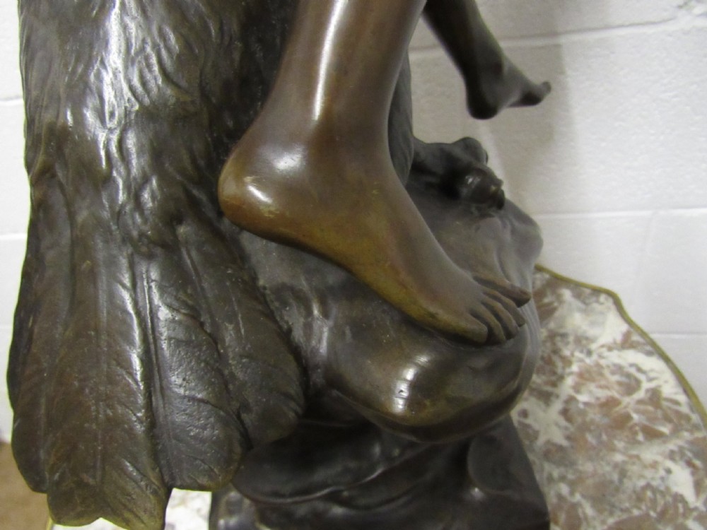 bronze lady on a eagle H Levasseur  View XV