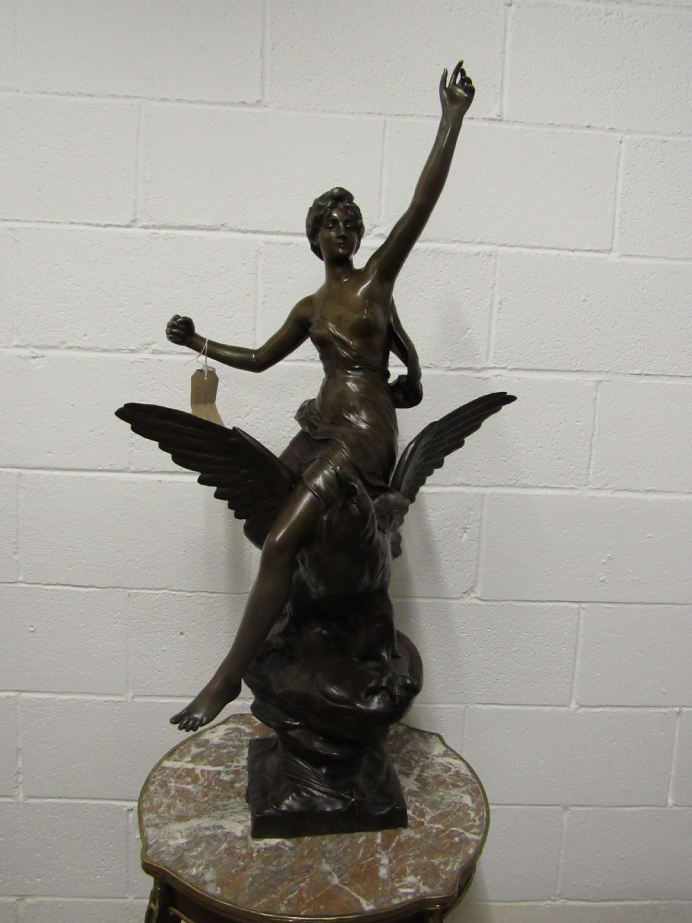 bronze lady on a eagle H Levasseur  View XVI
