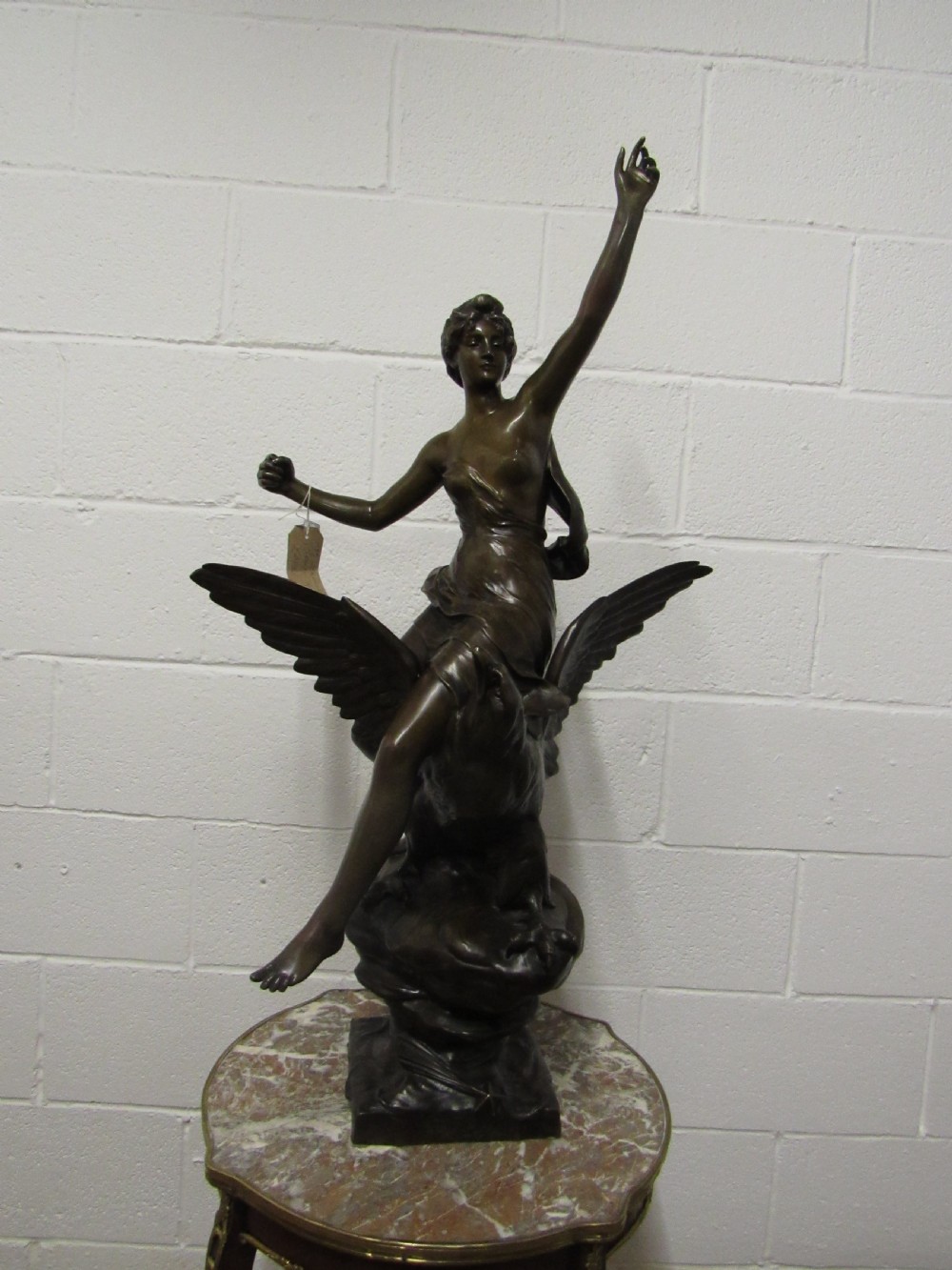 bronze lady on a eagle H Levasseur  View XVII