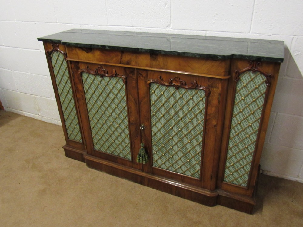 Victorian walnut side cabinet  View II