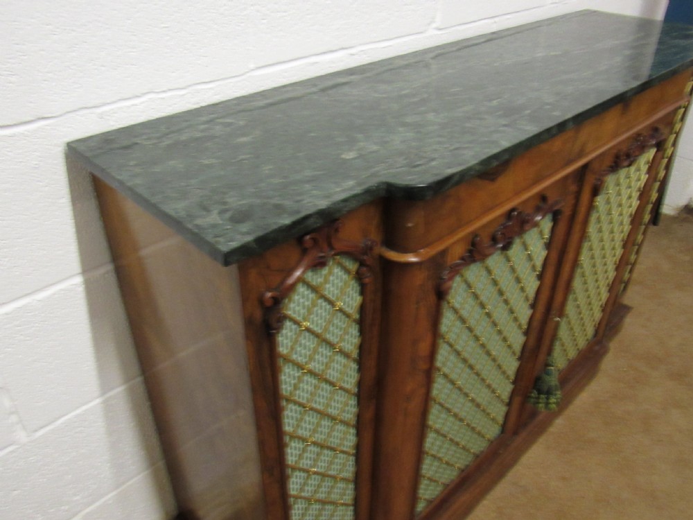Victorian walnut side cabinet  View III