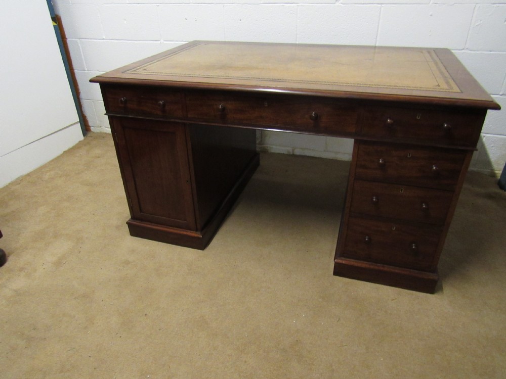superb early victorian partners desk View II