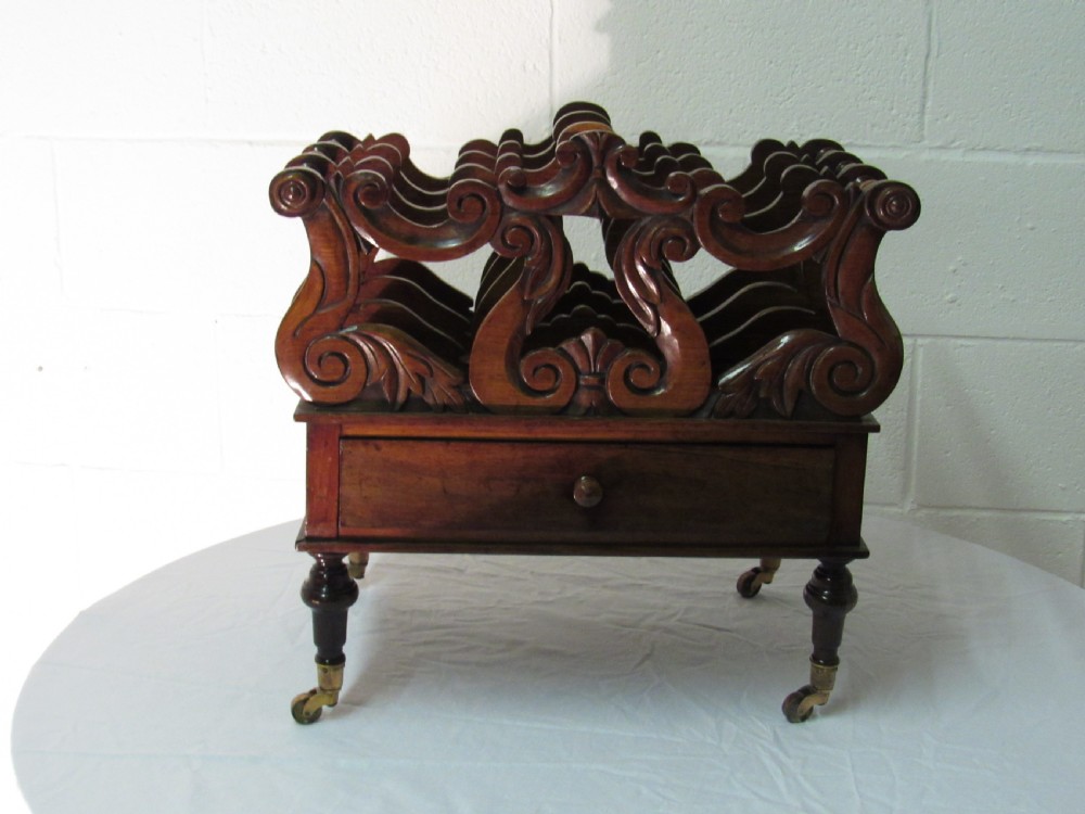 Victorian rosewood canterbury 