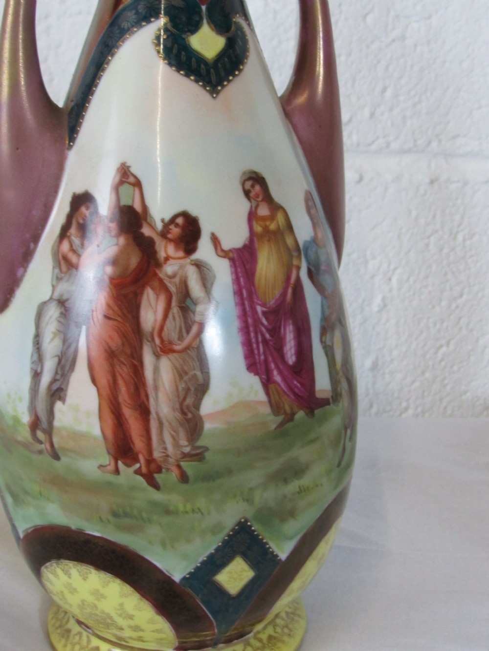 PAIR VIENNA VASES View II