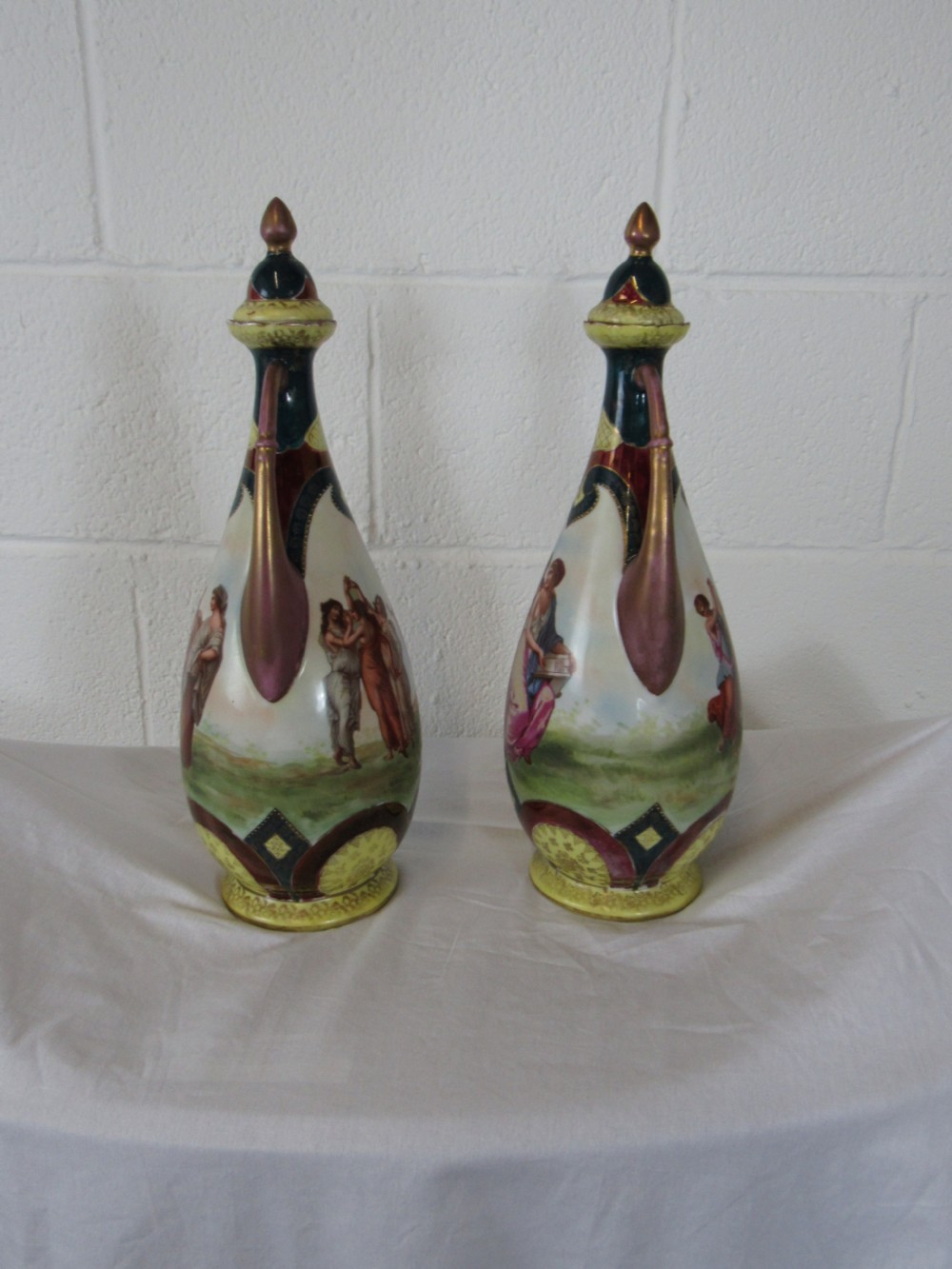 PAIR VIENNA VASES View IV