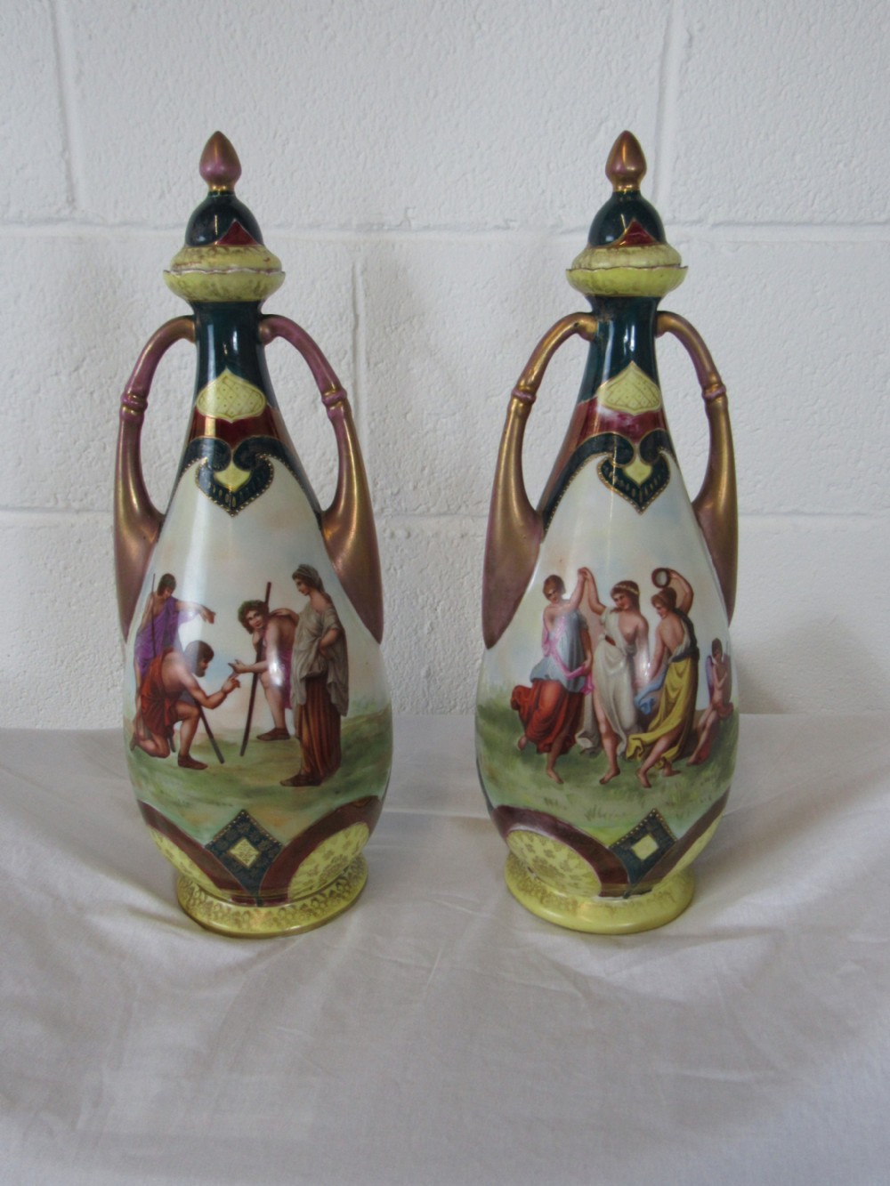 PAIR VIENNA VASES View V