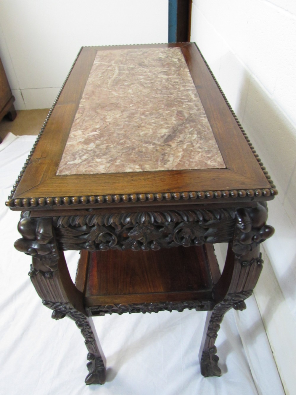Chinese carved console table  circa  1870 View III