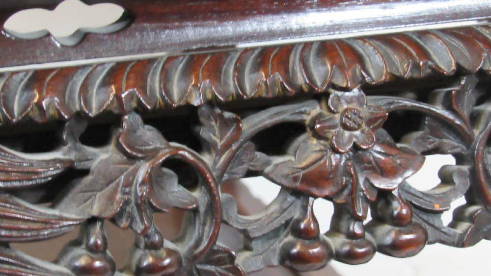 Chinese carved console table  circa  1870 View IX