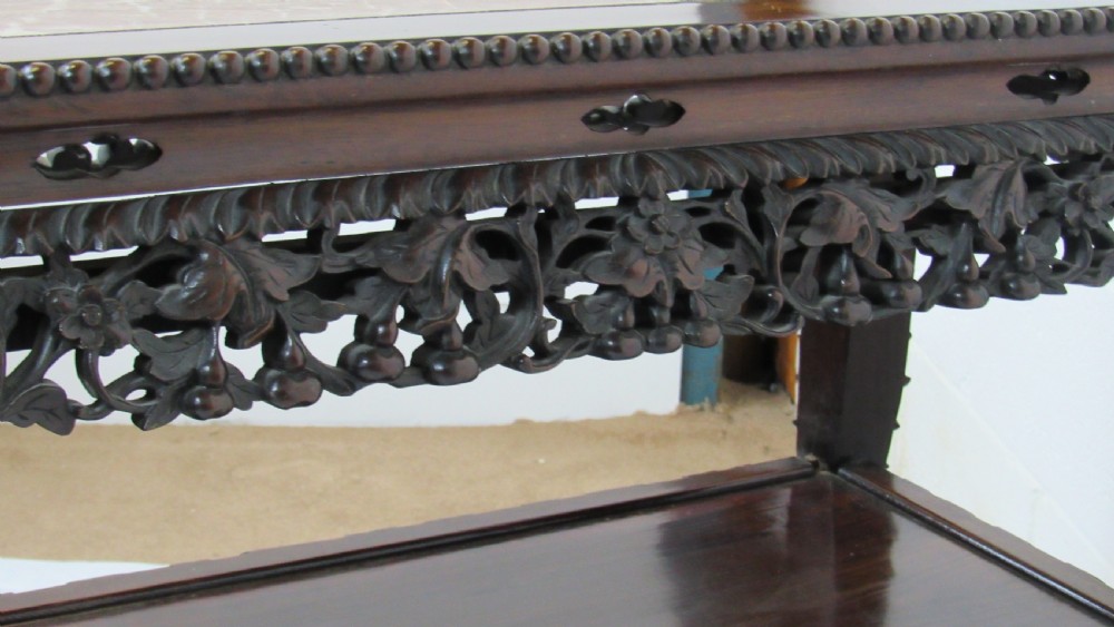 Chinese carved console table  circa  1870 View XV