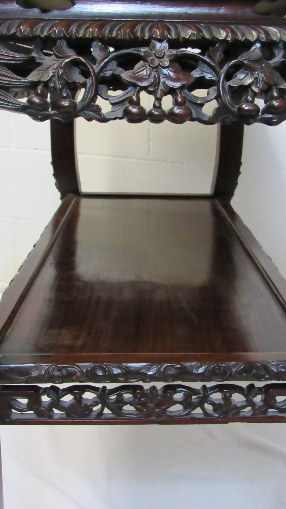 Chinese carved console table  circa  1870 View XX