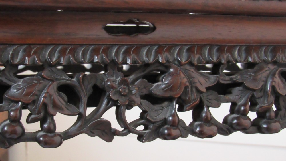 Chinese carved console table  circa  1870 View XXI