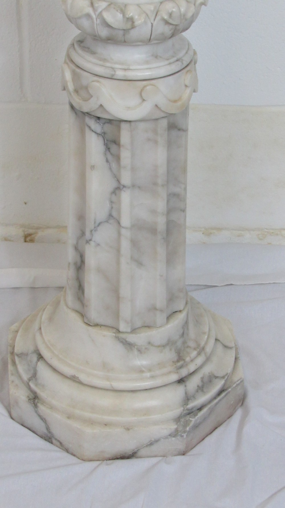 Marble and alabaster figure the fisher boy  View III