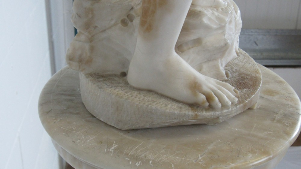 Marble and alabaster figure the fisher boy  View XIV