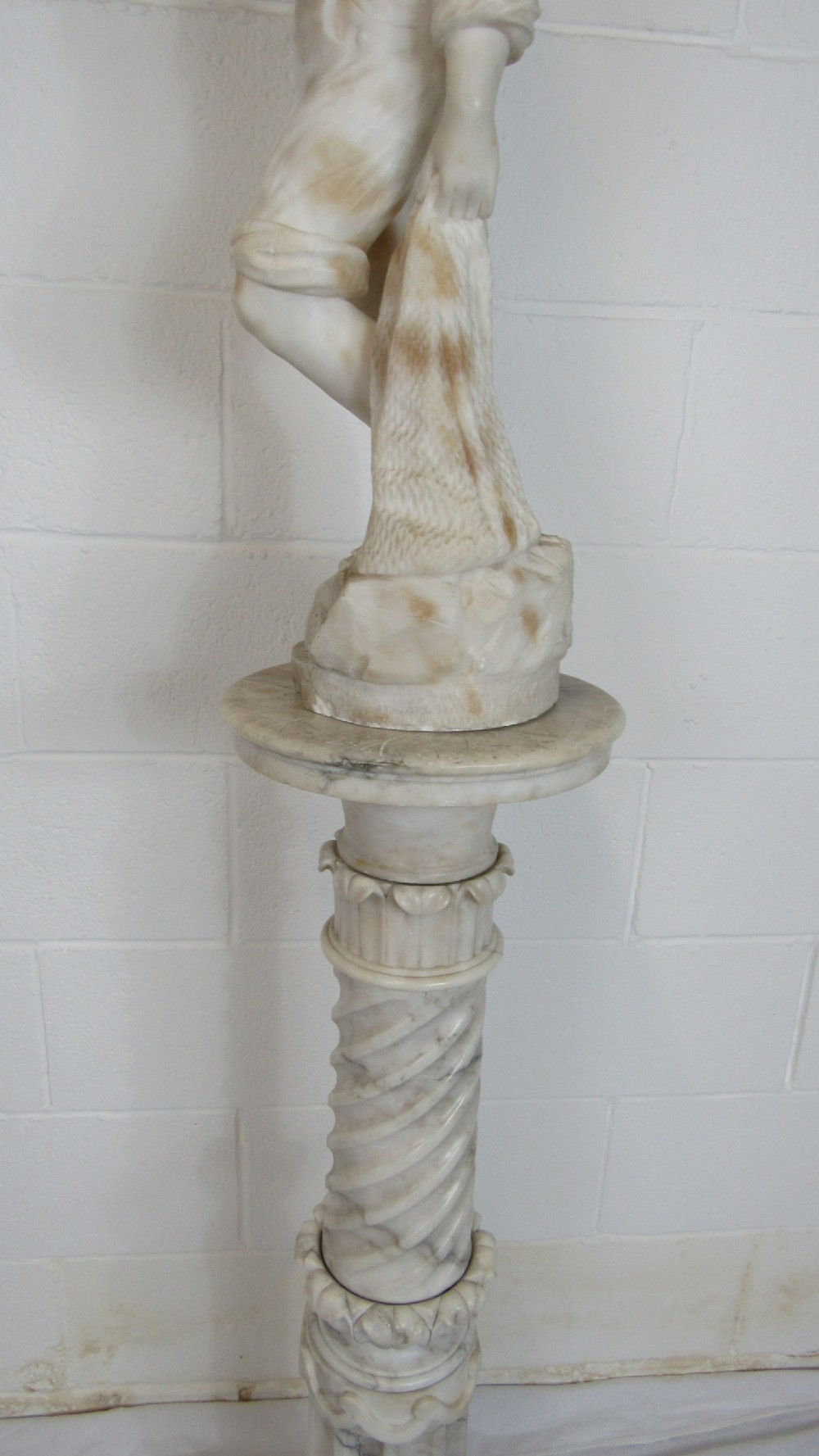 Marble and alabaster figure the fisher boy  View XIX
