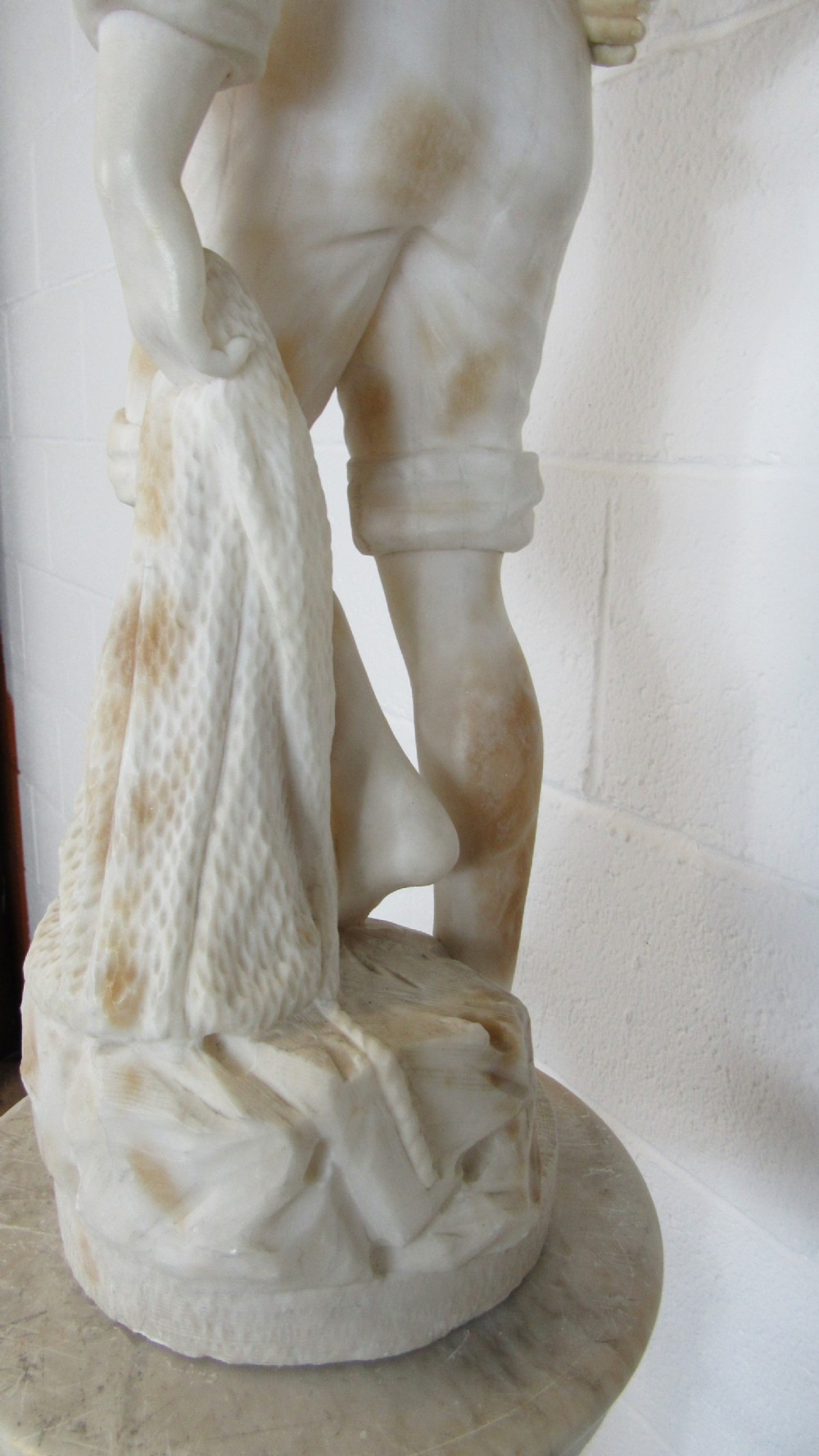 Marble and alabaster figure the fisher boy  View XXI