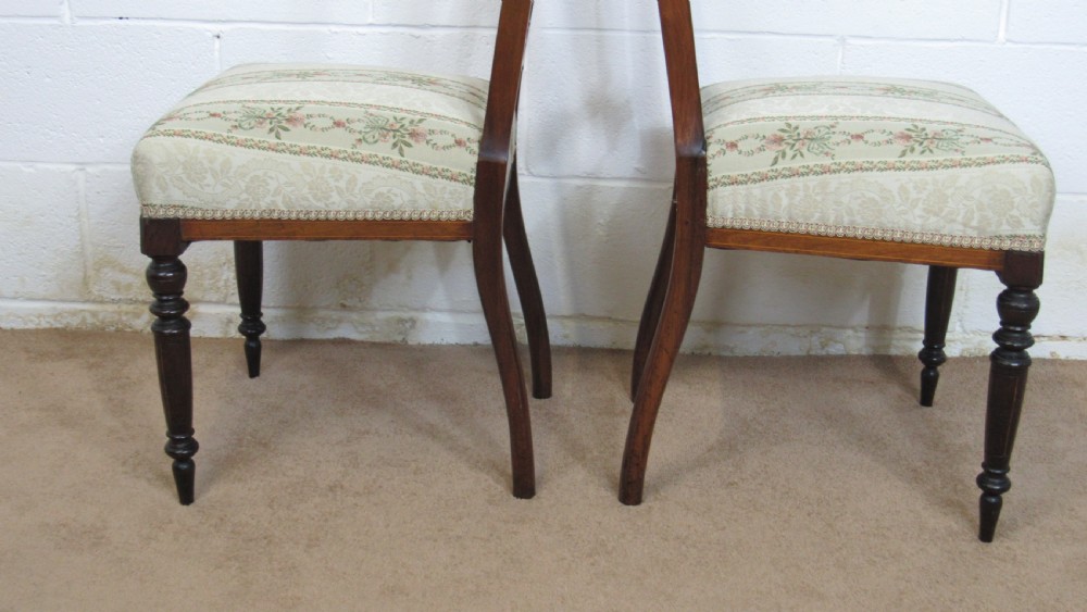 four edwardian inlaid chairs View XIII