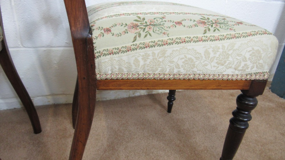 four edwardian inlaid chairs View XIV