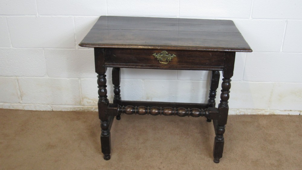17th century oak side table