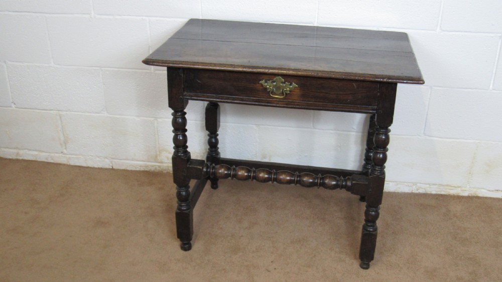 17th century oak side table View II