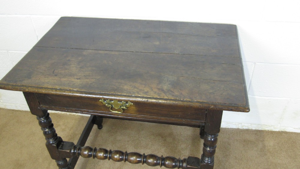17th century oak side table View IV