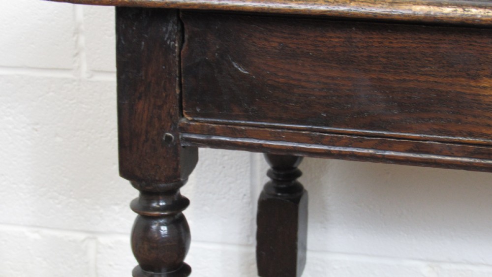 17th century oak side table View XI