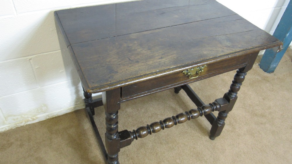 17th century oak side table View XX