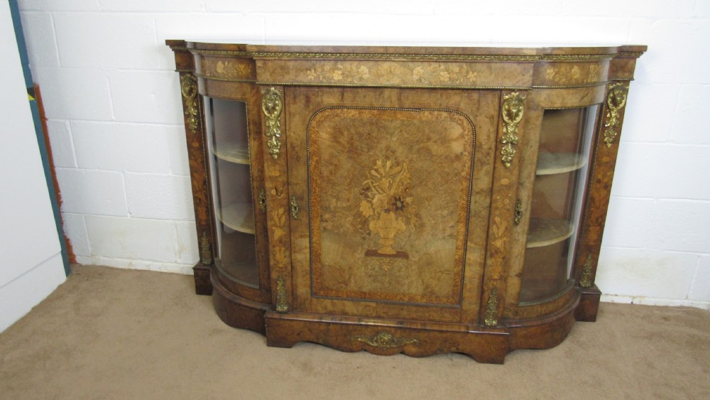 Superb quality walnut credenza side cabinet  View II