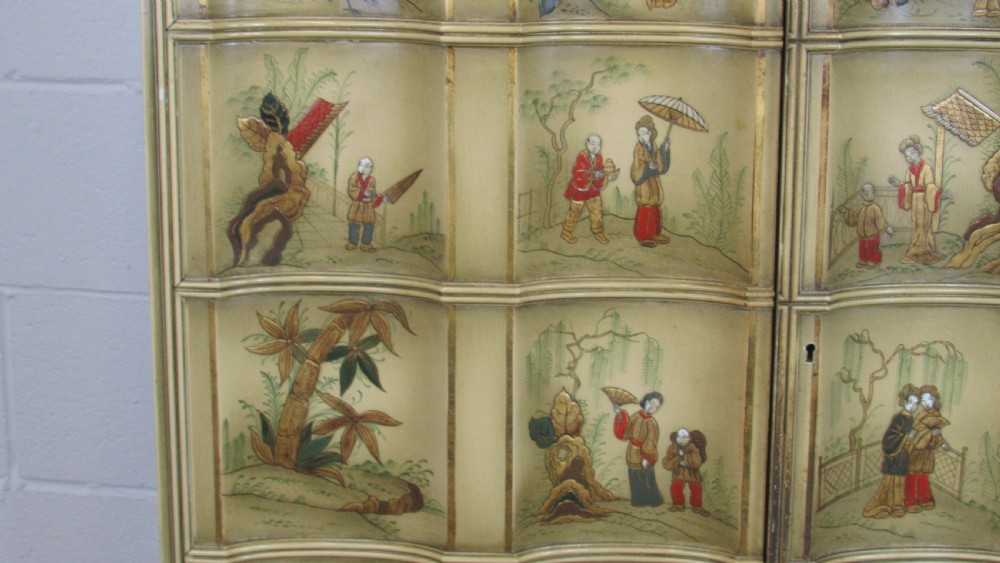 Laquered chinoiserie cocktail cabinet View II