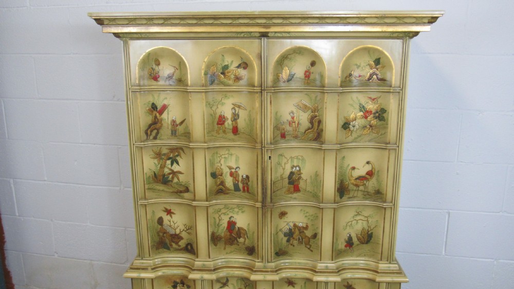 Laquered chinoiserie cocktail cabinet View III